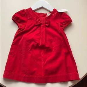 Red corduroy dress